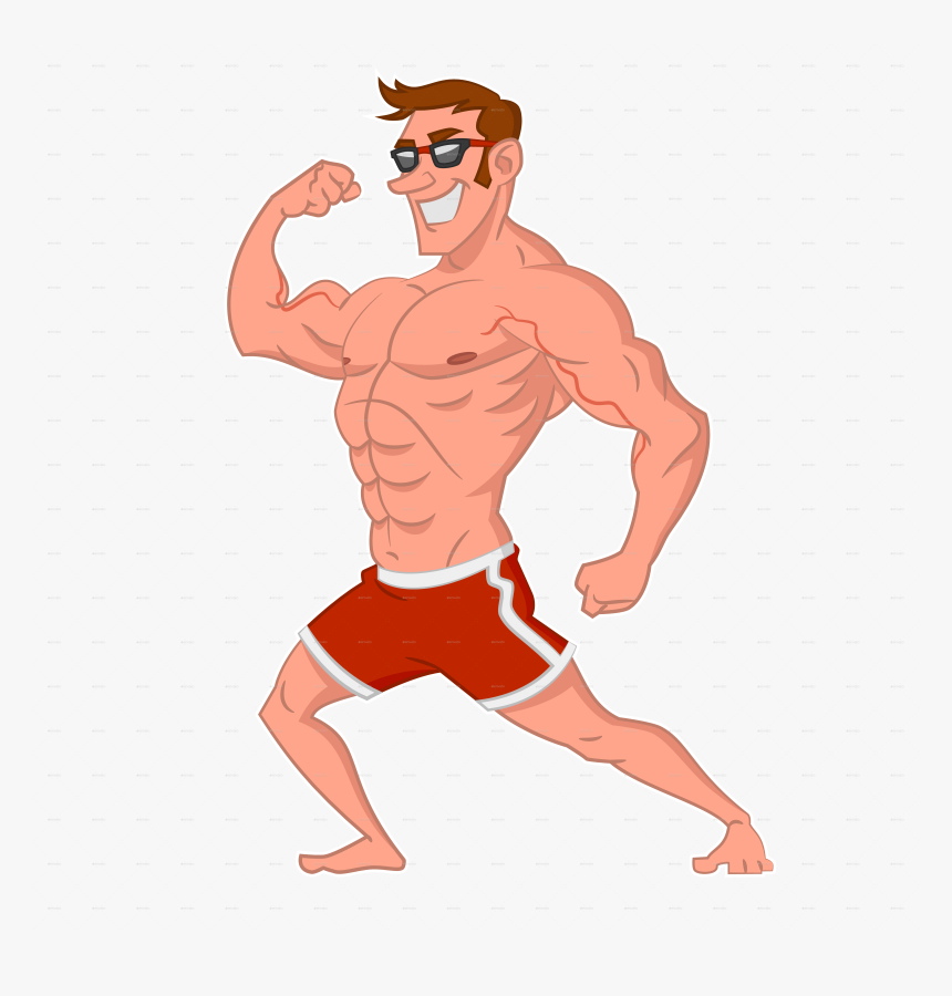 Bodybuilder Posing By Gatts - Png Bodybuilding Logo Hd, Transparent Png, Free Download