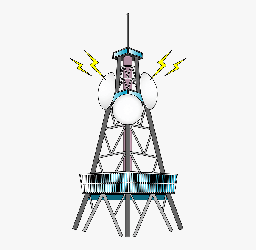 Radio Masts And Towers Clipart - 電波 塔 イラスト フリー, HD Png Download, Free Download