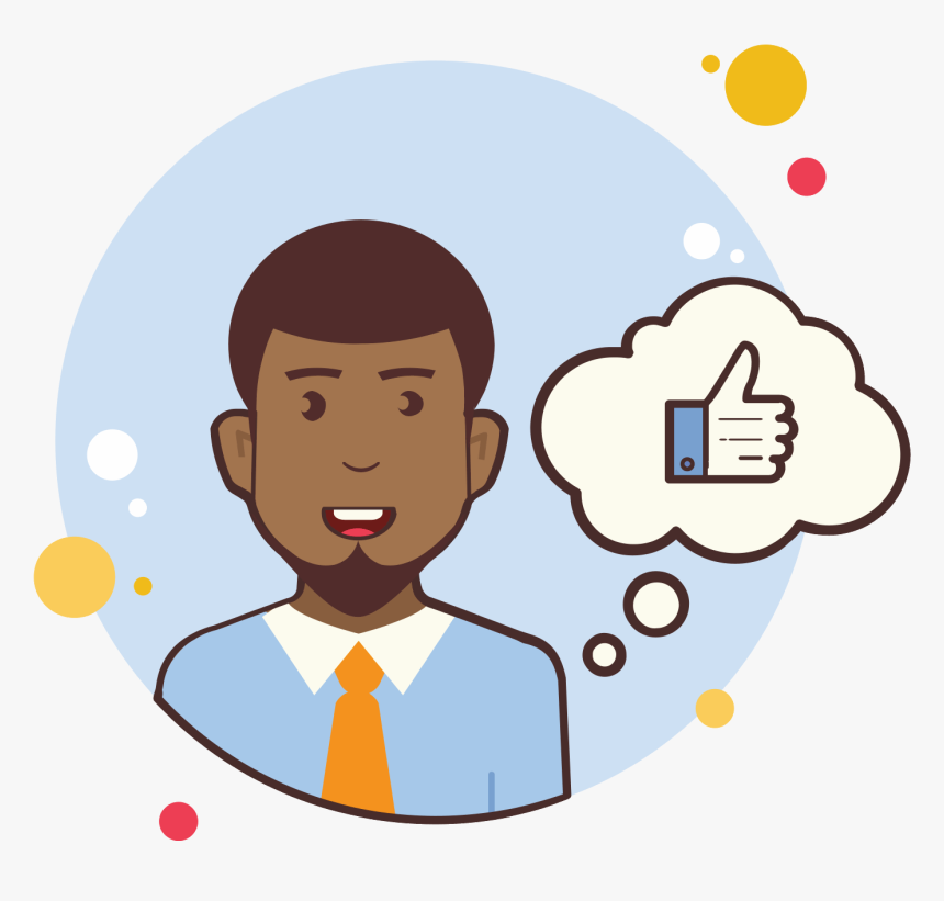 Hombre Con Me Gusta Icon - Person Thinking Icon Png Vector, Transparent Png, Free Download