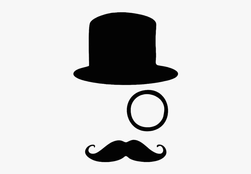 Mustache Bowler Hat Download Transparent Png Image - Top Hat Monocle Mustache, Png Download, Free Download