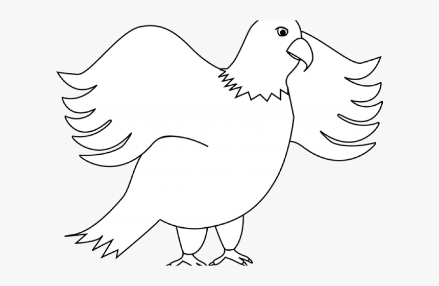 White Eagle Cliparts - Eagle Kids Clip Art Black And White, HD Png Download, Free Download