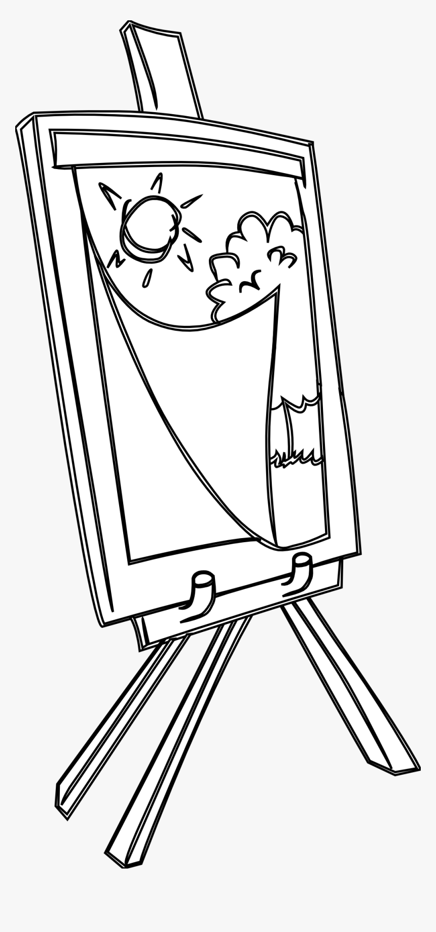 Drawing Easels White - Easel Coloring, HD Png Download, Free Download