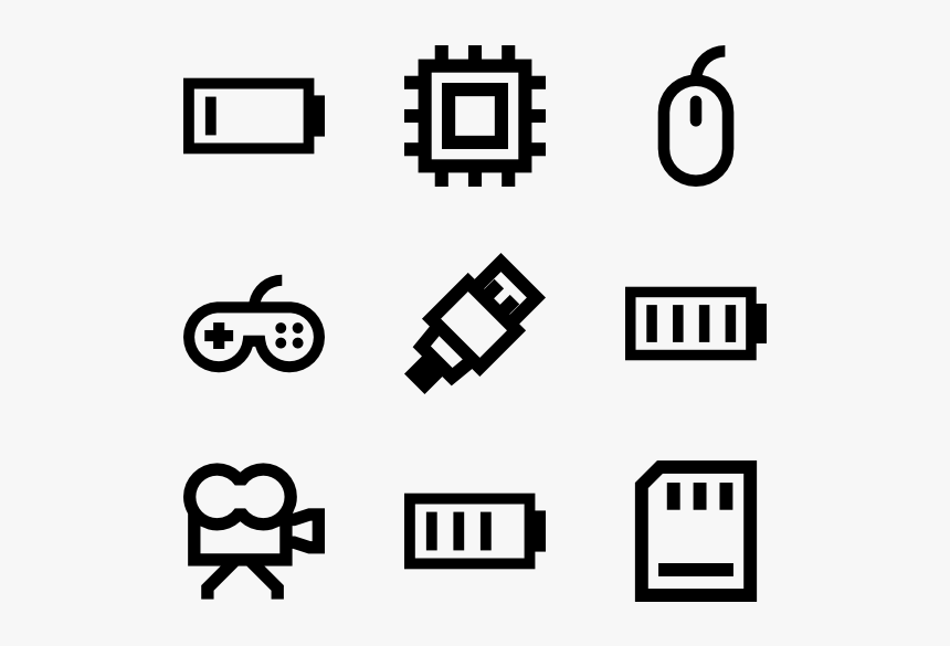 Microchip Vector Electronics - Microchip Stencil, HD Png Download, Free Download