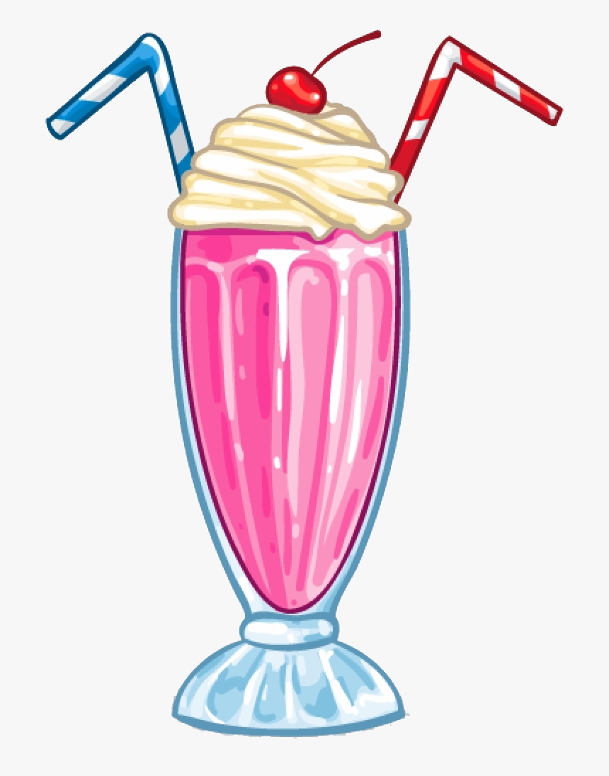 Strawberry Milkshake Png Clipart - Milkshake Clipart, Transparent Png, Free Download