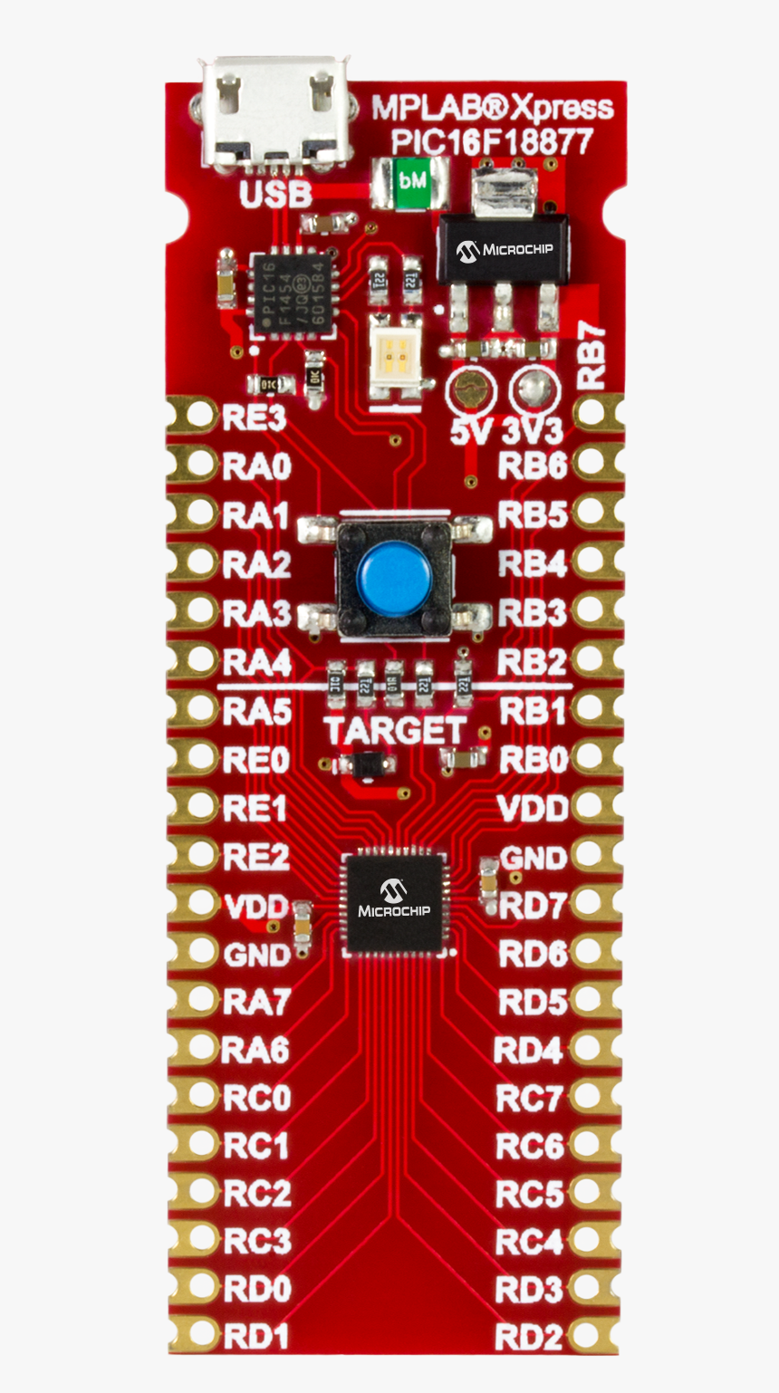 Microchip Dm164142 Evaluation Board, Mplab Xpress Pic16f18877, - Dm164141, HD Png Download, Free Download