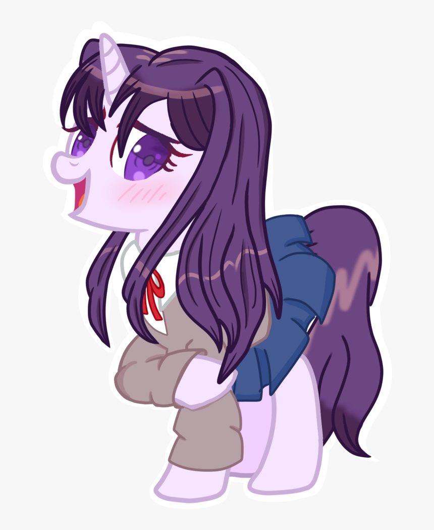 Ponytaku, Blushing, Clothes, Doki Doki Literature Club, - Mlp Doki Doki Literature Club, HD Png Download, Free Download