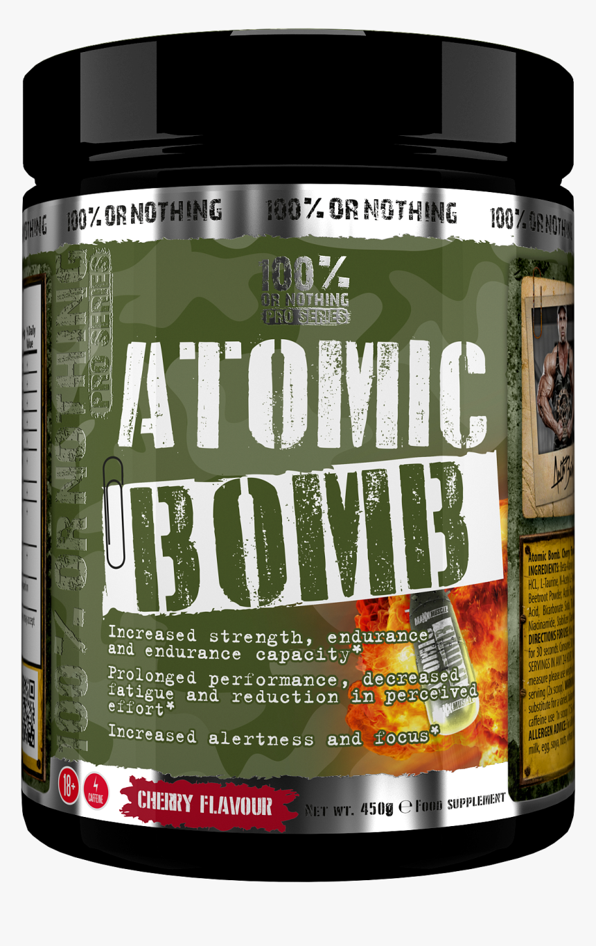 Atomic Bomb Powder 450g - Atomic Bomb Preworkout, HD Png Download, Free Download