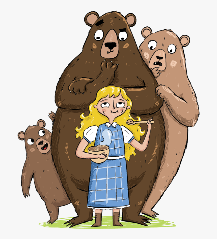 Goldilocks And Three Bears Clipart, HD Png Download - kindpng.