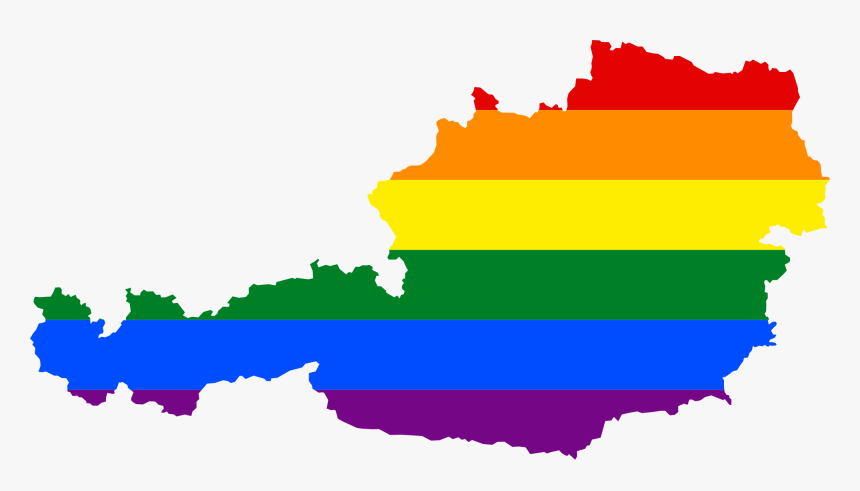 Lgbt Flag Map Of Austria - Austria And Eu, HD Png Download, Free Download