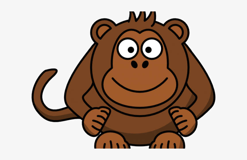 Baby Monkey Cartoon - Cartoon Clipart Animals, HD Png Download, Free Download