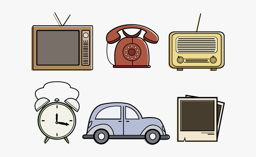 Vintage Objects Png Photo - Retro Objects, Transparent Png, Free Download