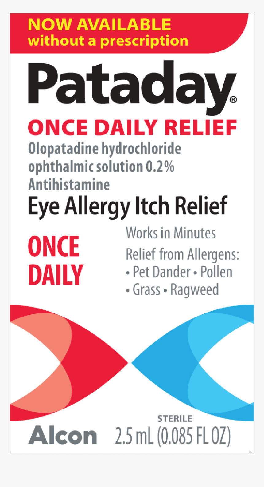 Pataday Once Daily Eye Allergy Itch Relief Eye Drops, HD Png Download, Free Download