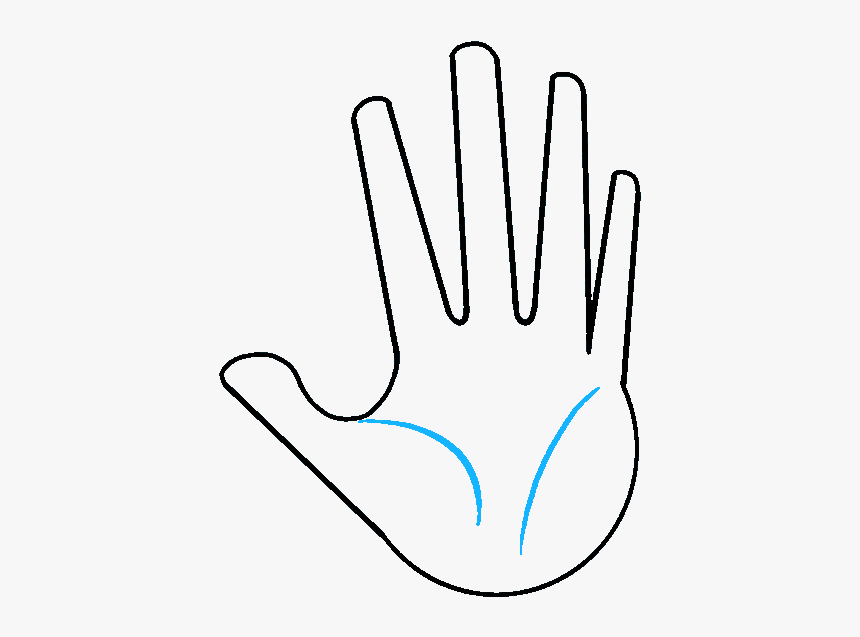 How To Draw A Hand Really Easy Drawing Tutorial - Hand Drawing, HD Png Download, Free Download