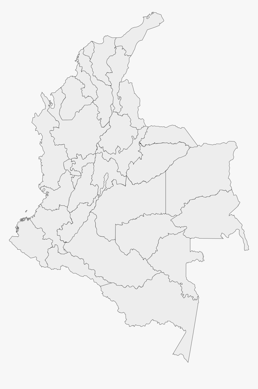 Administrative Divisions Of Colombia Clip Arts - Colombia Map Clear Background, HD Png Download, Free Download