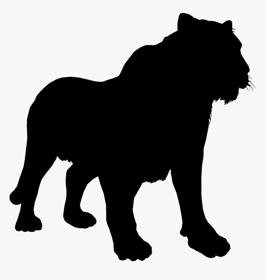 Bengal Tiger Silhouette - Masai Lion, HD Png Download, Free Download