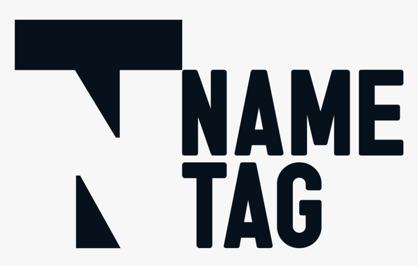 Nametag Logo Bleu Def - Nametag Logo, HD Png Download, Free Download