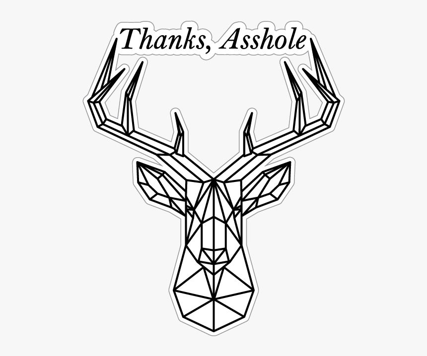 Hit A Deer 01 - Line Art, HD Png Download, Free Download