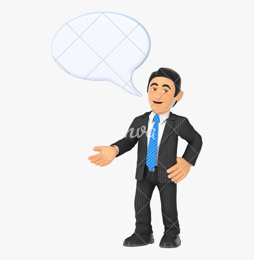 Cartoon Businessman Speaking Png - Businessperson, Transparent Png, Free Download