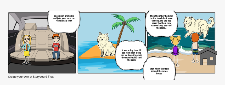 Boy Girl Dog - Cartoon, HD Png Download, Free Download