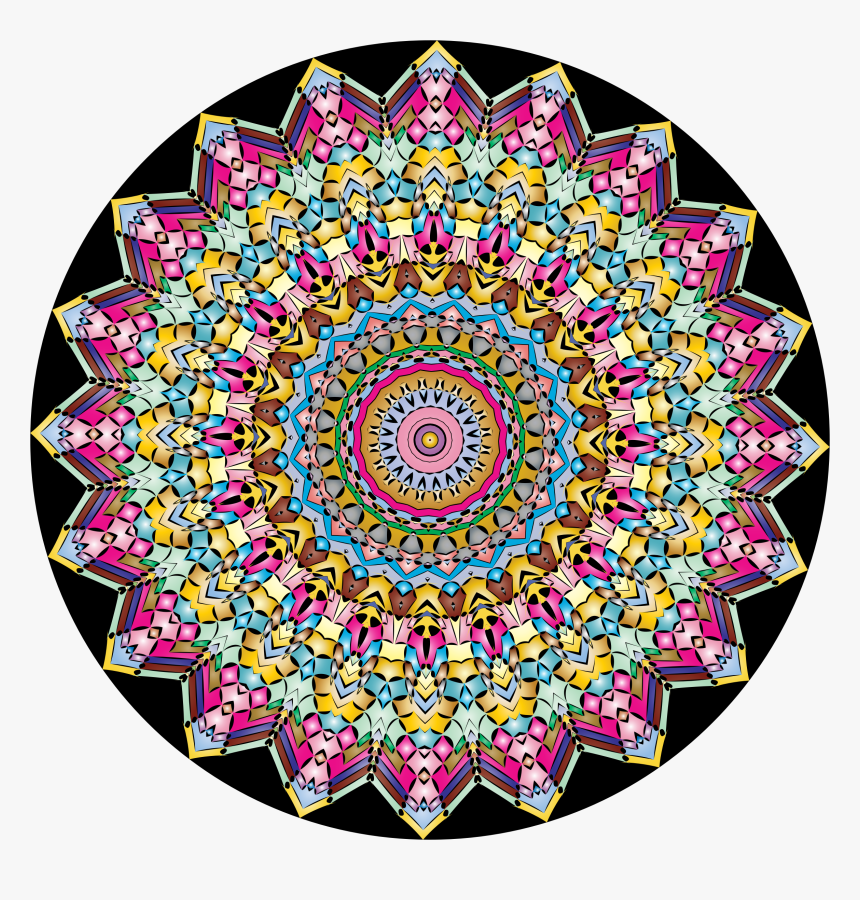 This Free Icons Png Design Of Kaleidoscopic Mandala, - Mandala, Transparent Png, Free Download