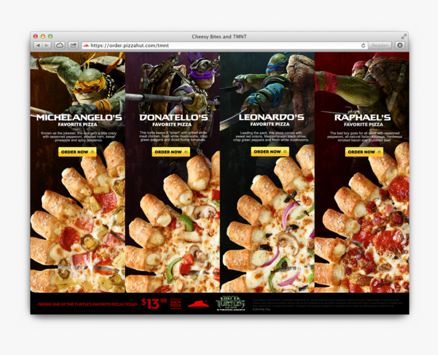 Pizza Hut Digital Banners , Png Download - Pizza Hut Ninja Turtle Pizzas, Transparent Png, Free Download