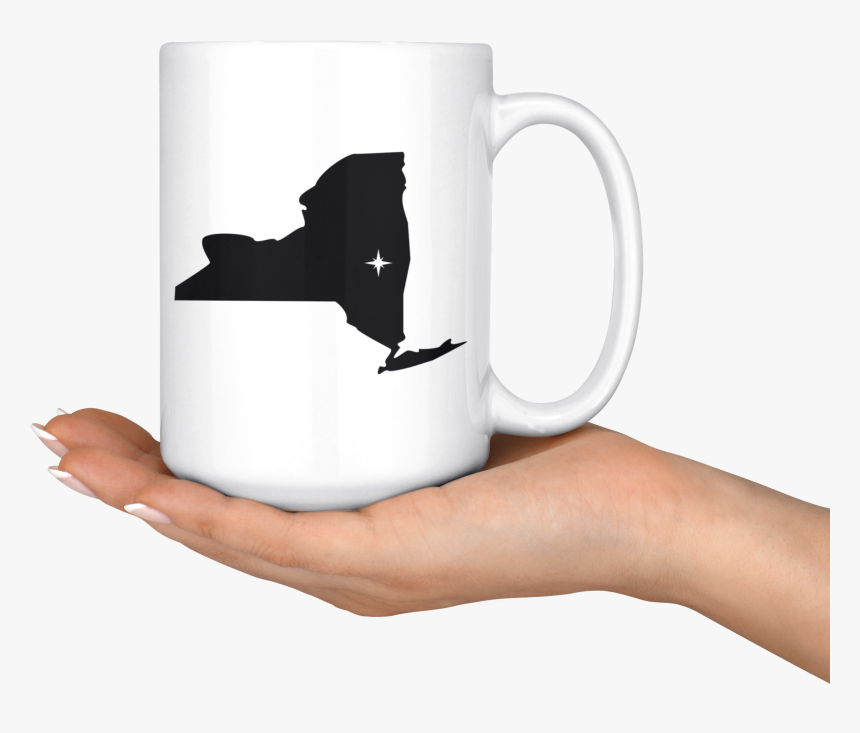 Transparent Coffee Cup Silhouette Png - New York Map Silhouette, Png Download, Free Download