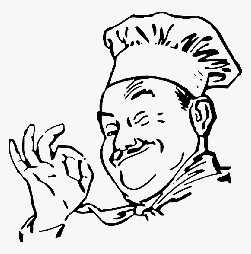 Chef Clip Art Black And White, HD Png Download, Free Download