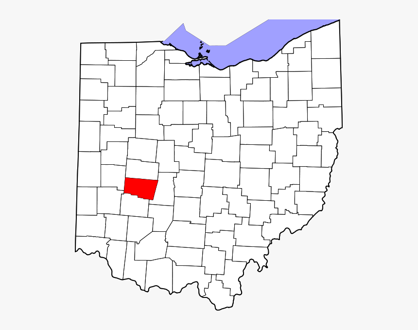 Map Of Ohio Highlighting Clark County - Madison County Ohio, HD Png Download, Free Download