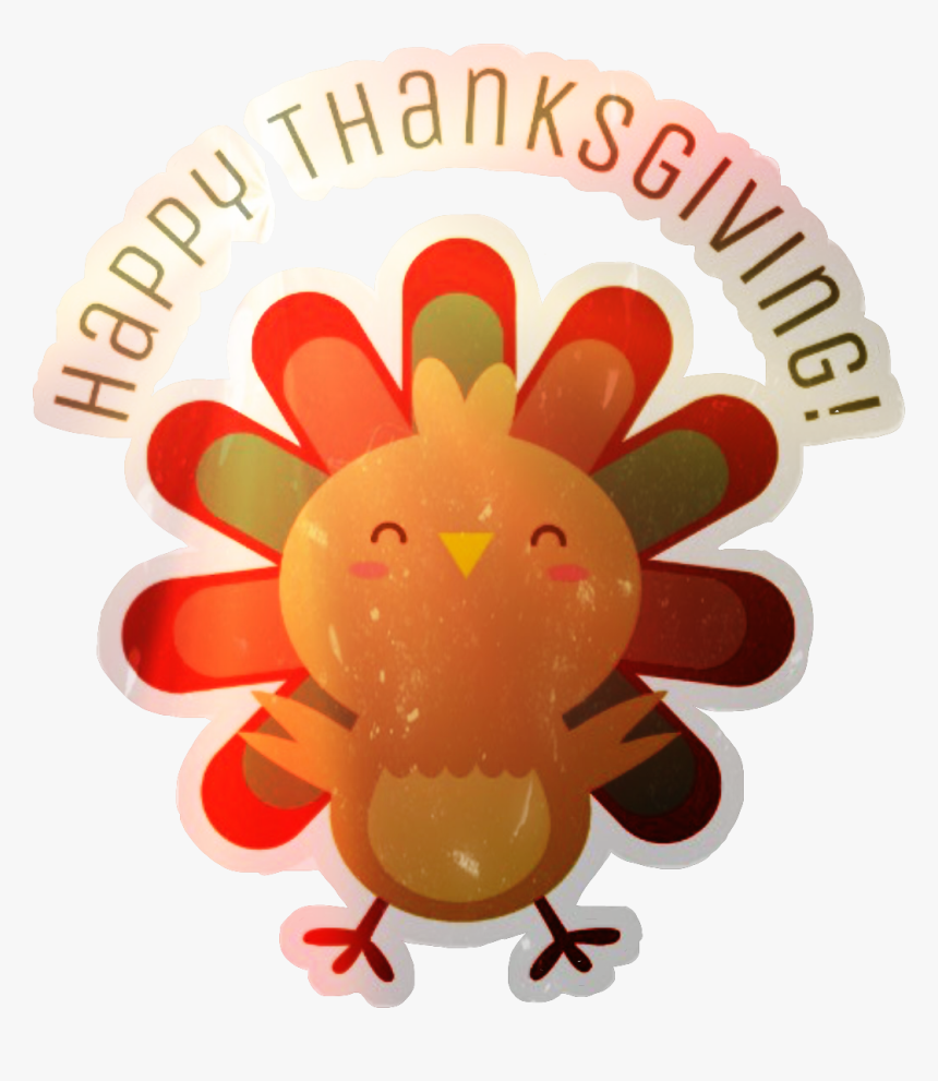 #thanksgiving #adorable #cute #turkey #sticker #challenge - Kawaii Cute Turkey, HD Png Download, Free Download