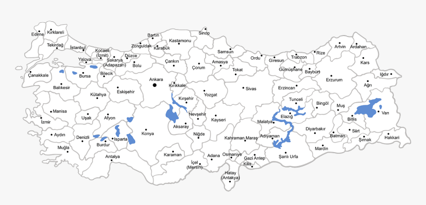 Türkiye Iller Haritası Vektörel, HD Png Download, Free Download