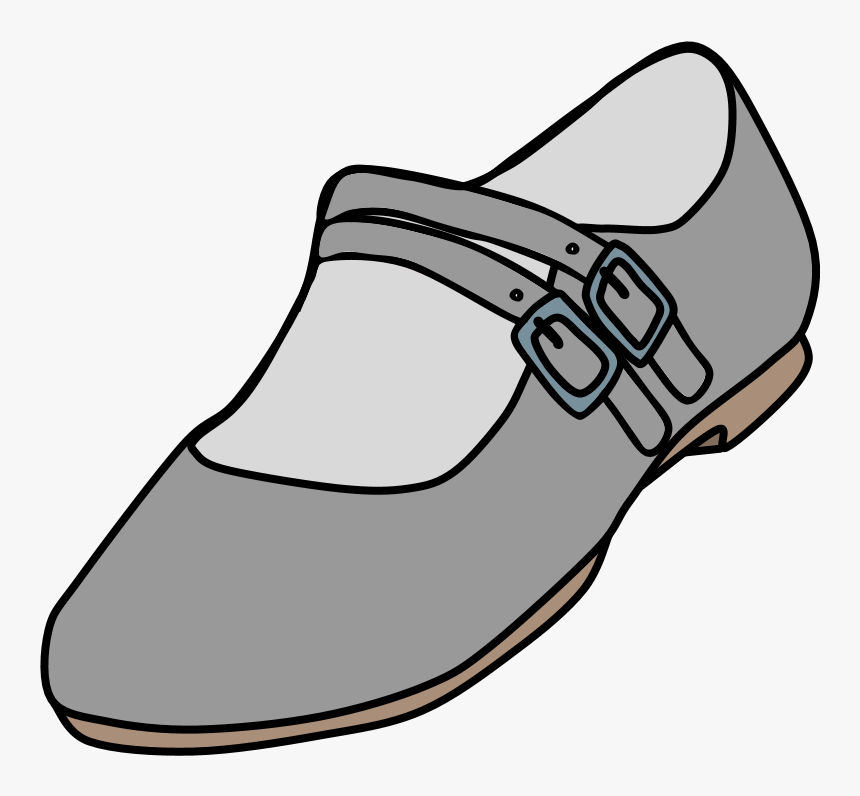 Mary Janes, Two Straps, Buckle, Silver - Slip-on Shoe, HD Png Download ...