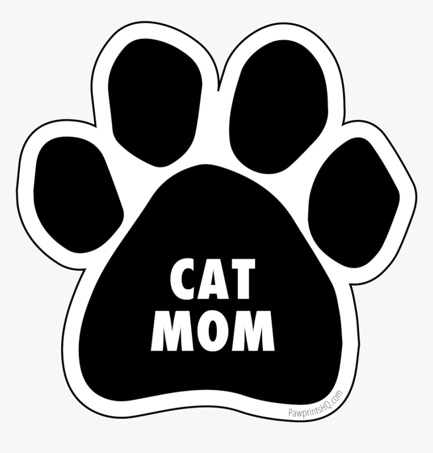 Paw Print Sticker "cat Mom - Love My Dog, HD Png Download, Free Download