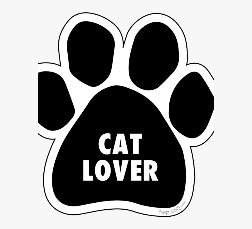 Paw Print Sticker "cat Lover - Sticker, HD Png Download, Free Download