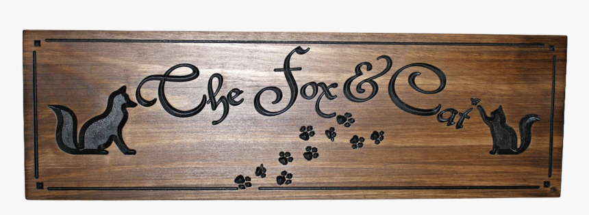 Fox And Cat Sign - Plywood, HD Png Download, Free Download