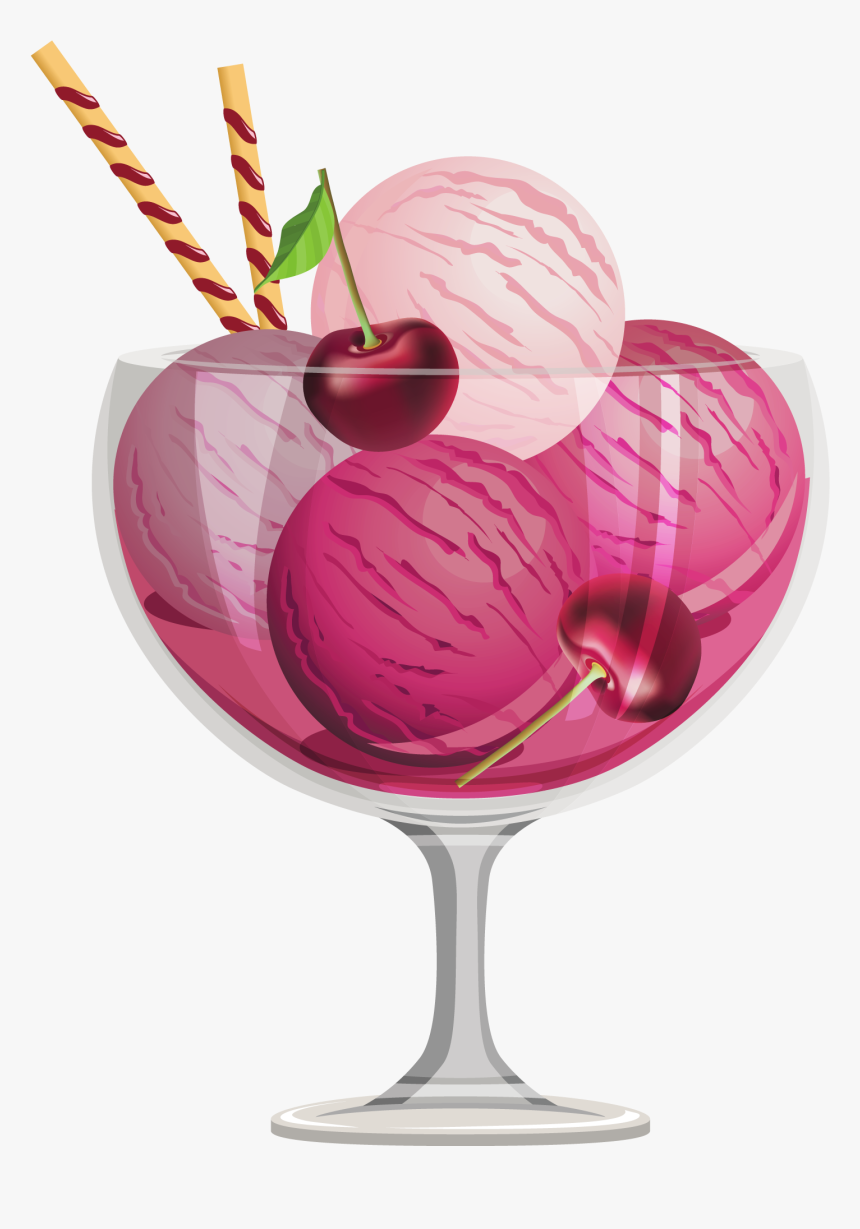 Ice Cream Sundae Png Picture, Is Available For Free - Strawberry Ice Cream Clipart, Transparent Png, Free Download
