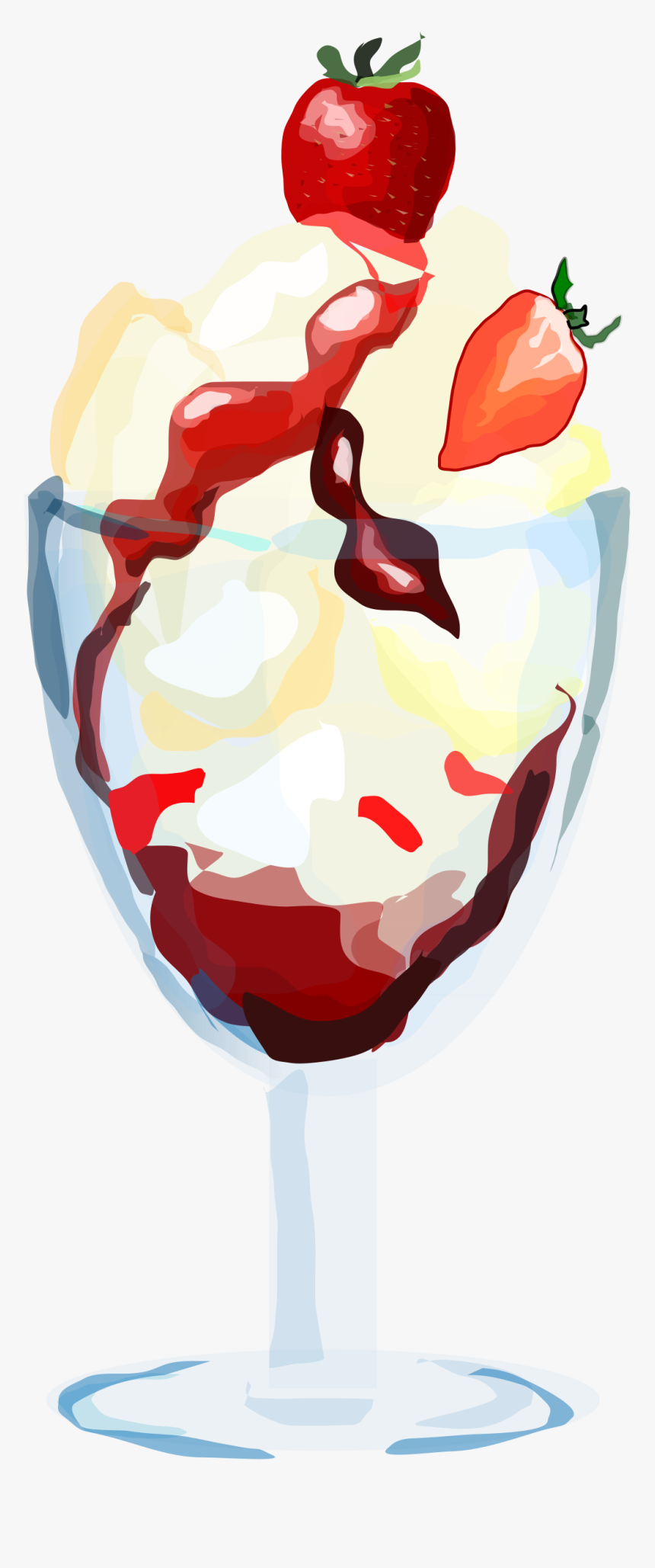 Strawberry Sundae Clip Arts - Ice Cream Sundae Clipart, HD Png Download, Free Download