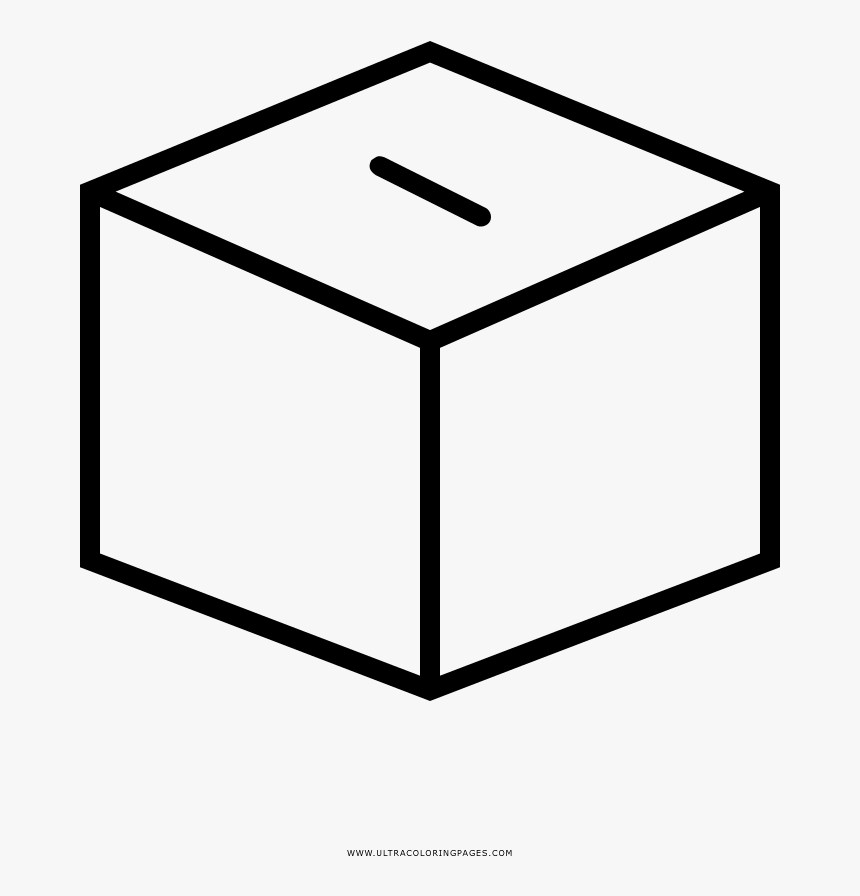 Tissue Box Coloring Page - Black And White Box Clipart, HD Png Download, Free Download