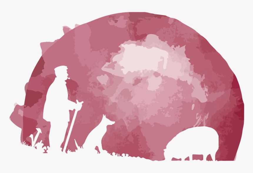 Silueta Pastor Con Perro, HD Png Download, Free Download