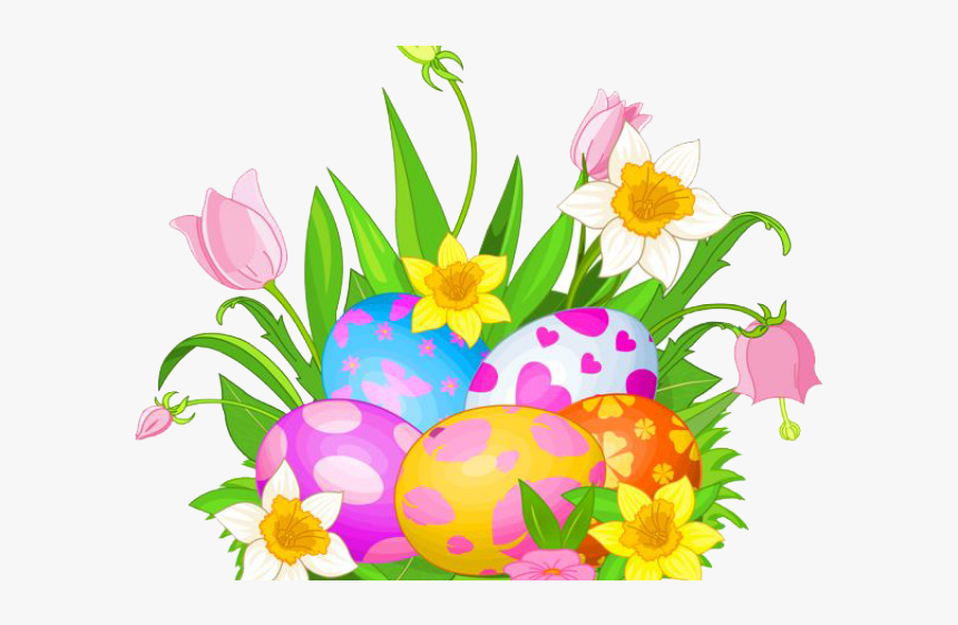 Cross And Easter Lilies Clipart Jpg Black And White - Clip Art Easter Egg, HD Png Download, Free Download
