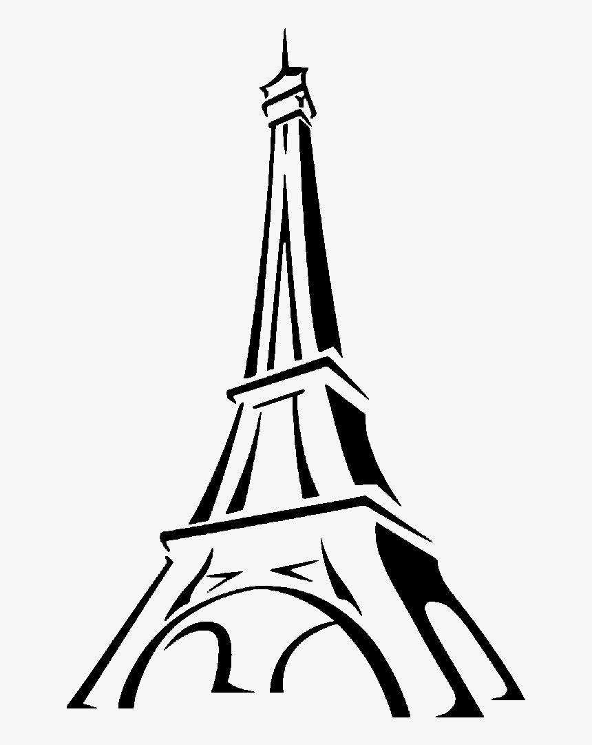 Eiffel Tower Drawing Clip Art - Easy Sketch Of Eiffel Tower, HD Png Download, Free Download