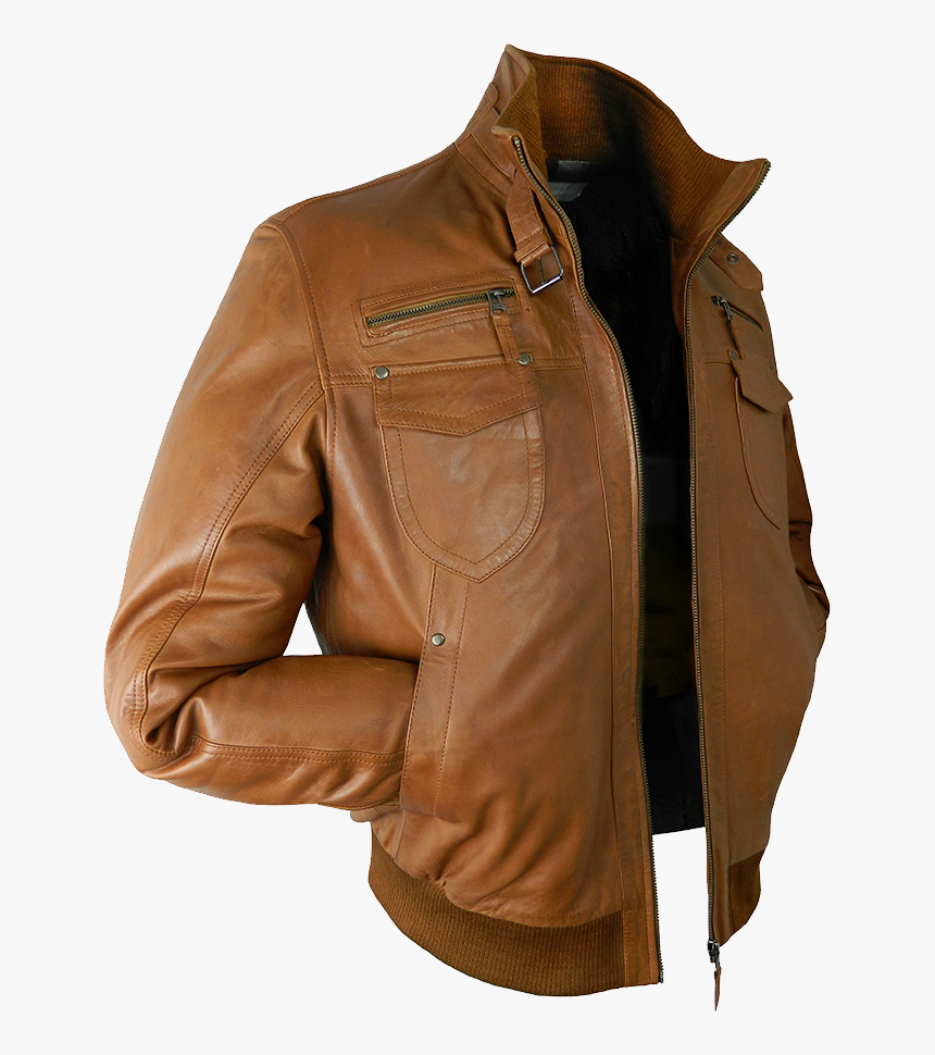 Leather Jacket Png - Brown Leather Jacket Png, Transparent Png, Free Download