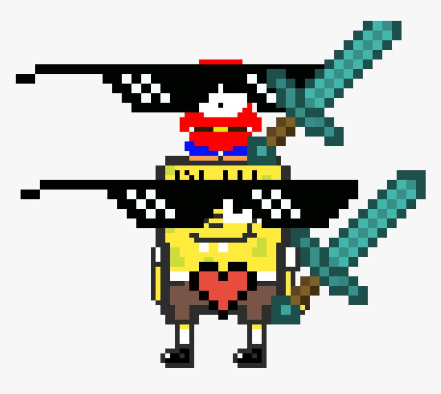 Espada De Minecraft Png, Png Download - Thug Spongebob, Transparent Png, Free Download