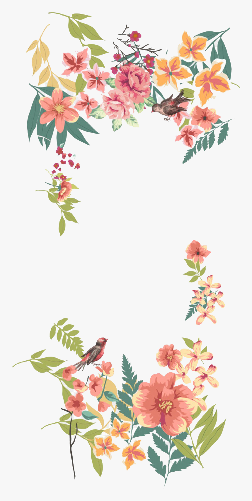 Floral Design Png Free Images - Flower Border Transparent Background, Png Download, Free Download