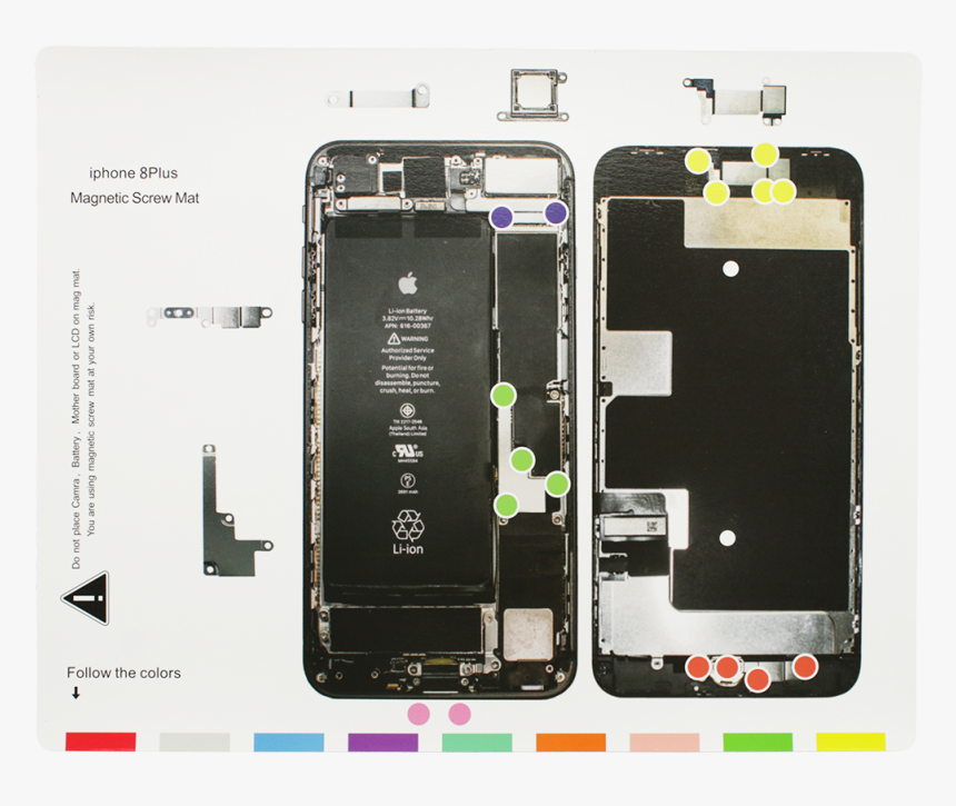 Iphone 8 Plus Magnetic Screw Mat - Iphone 8 Magnetic Screw Mat, HD Png Download, Free Download
