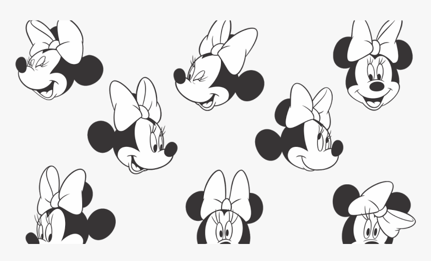 Minnie Mouse Black White Logo Vector - Minnie Mouse Coloring Pages, HD Png Download, Free Download