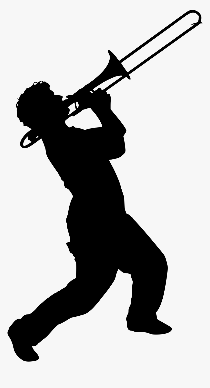 Transparent Trombone Png - Band Silhouette, Png Download, Free Download