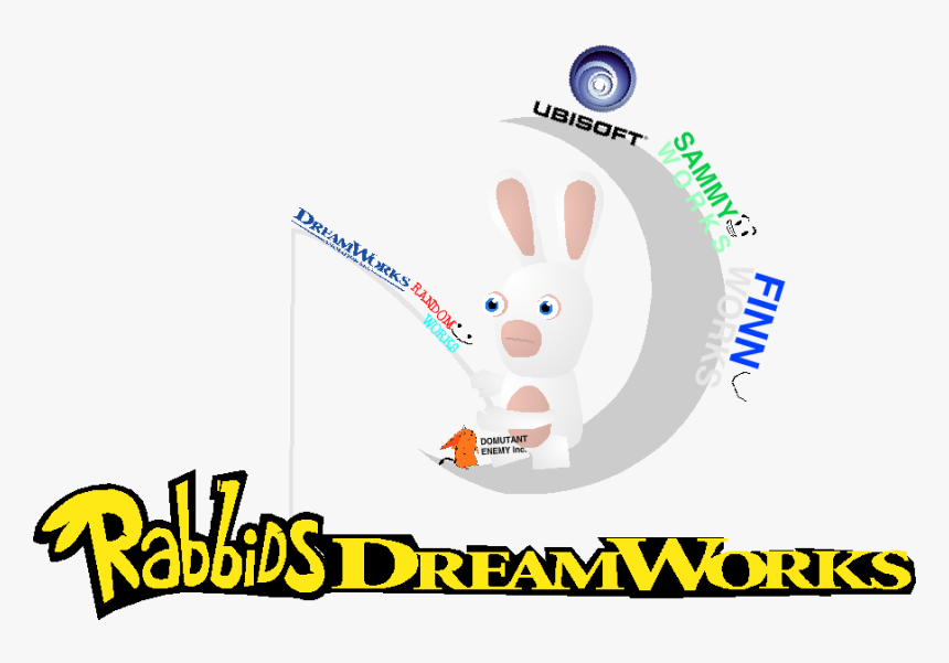 Ichc Channel Wikia - Dreamworks Logo Rabbids, HD Png Download, Free Download