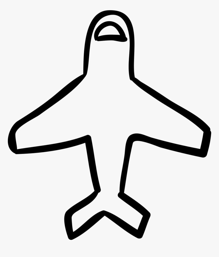 Airplane Outline Pointing Up - Airplane Outline Clip Art, HD Png Download, Free Download