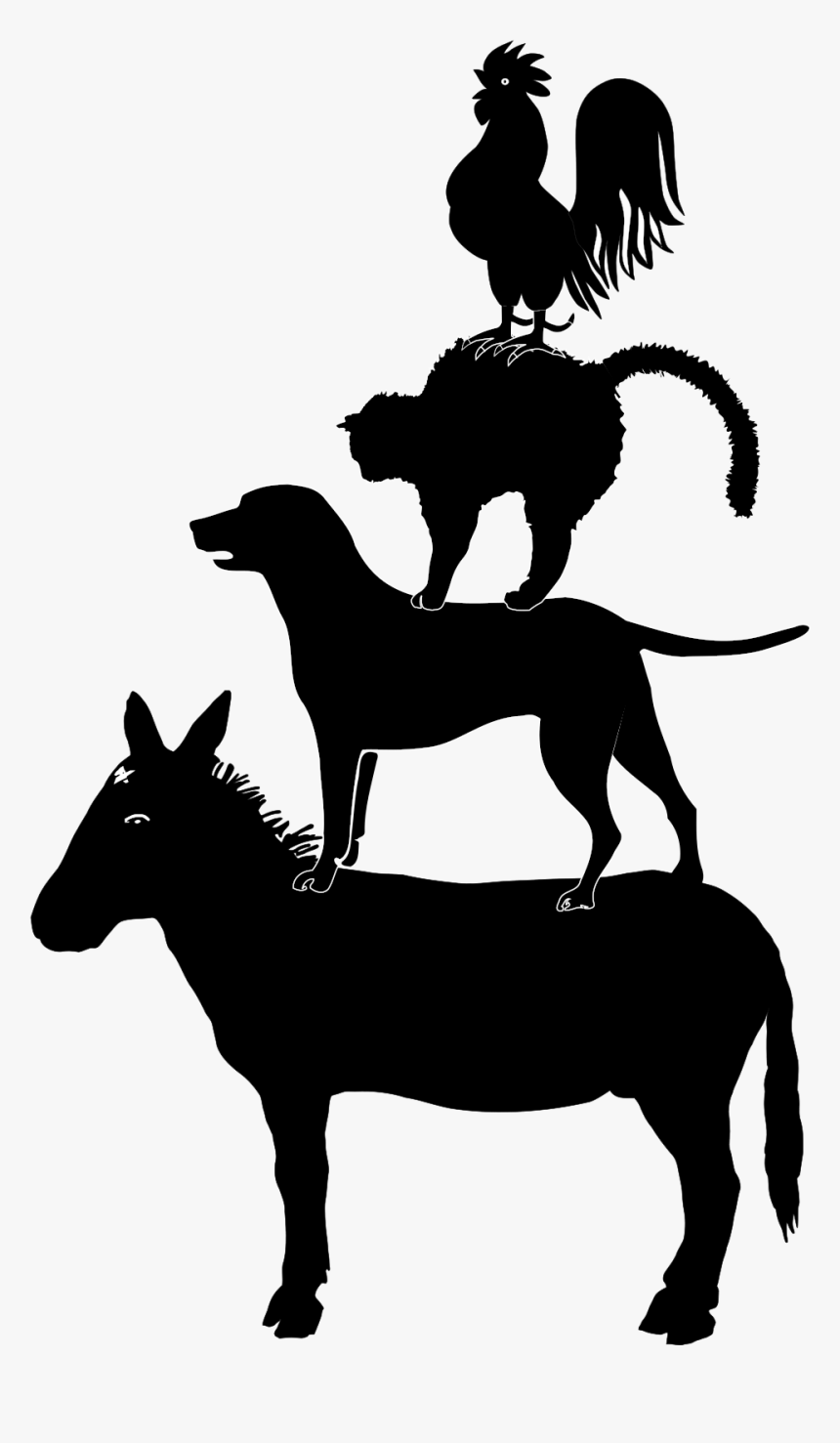 The Bremen Town Musicians - Bremen Town Musicians Vector, HD Png Download, Free Download