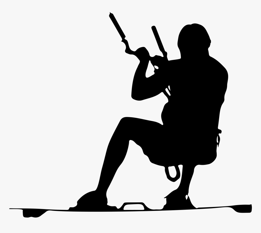 Musician Clipart Silhouette - Kitesurfing Silhouette, HD Png Download, Free Download